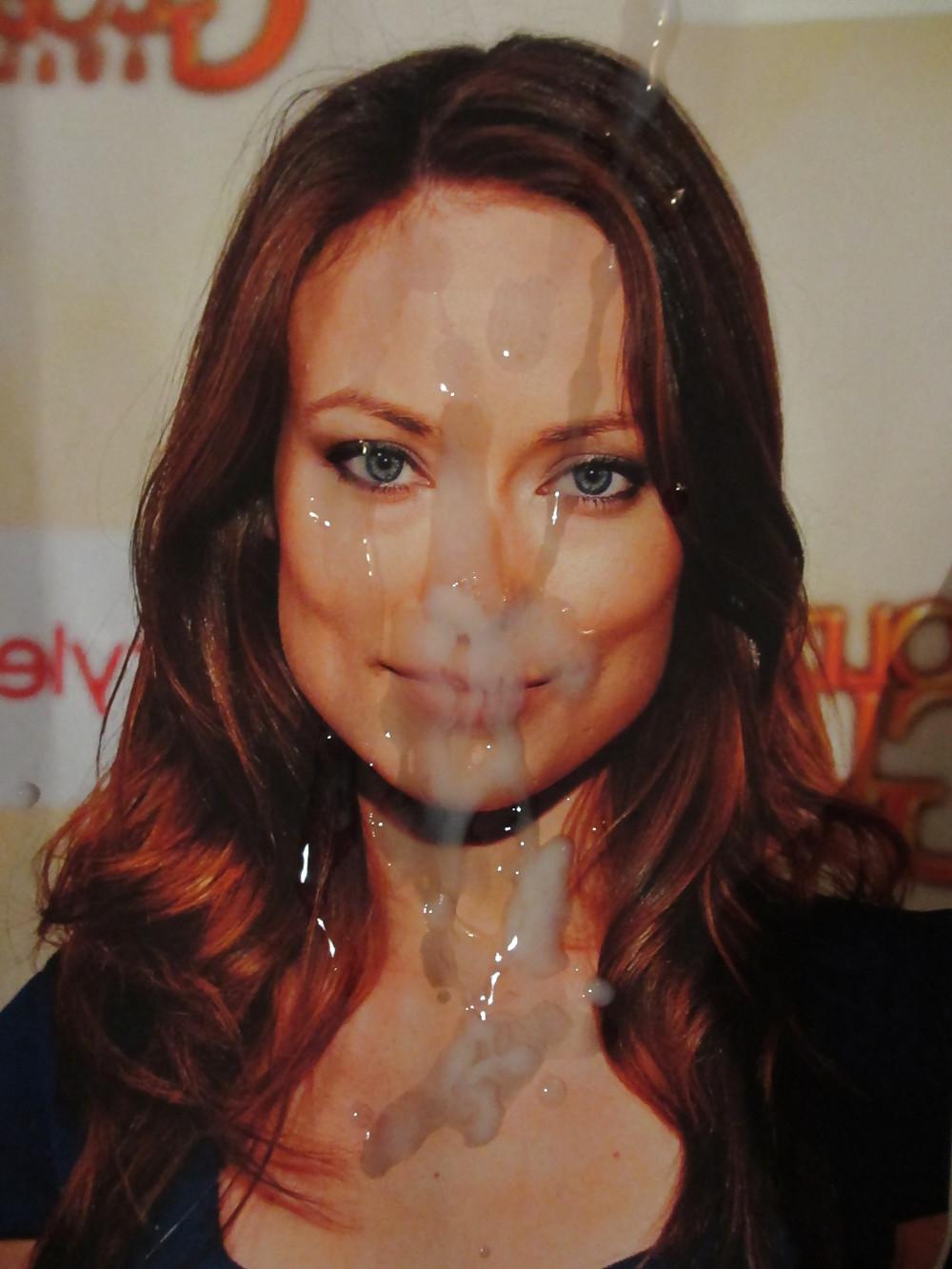 9P Cumshot on OLIVIA WILDE