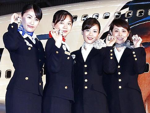 15P Real Asian Air Flight Attendants Stewardesses