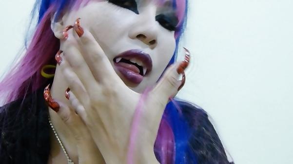 25P Asian chicks with long nails and long toenails