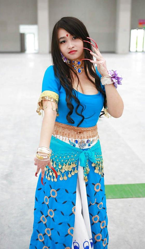 25P Asian chicks with long nails and long toenails