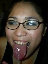 14P Asian girl i picked upa few times sucking my mexican cock