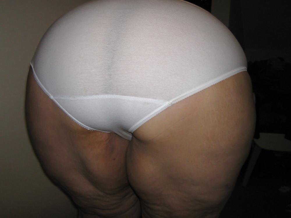 7P BBW wife in white panties