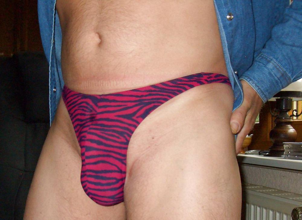 14P Red thong and ass plugged