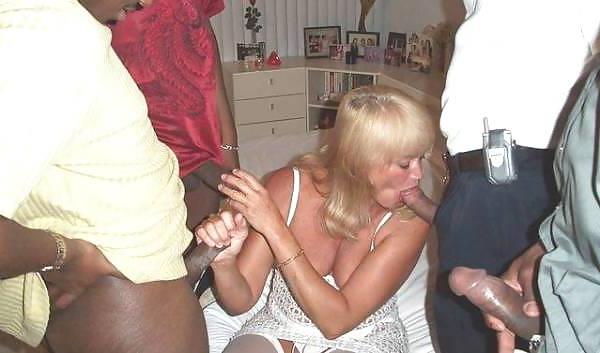 25P Group fuck black and white
