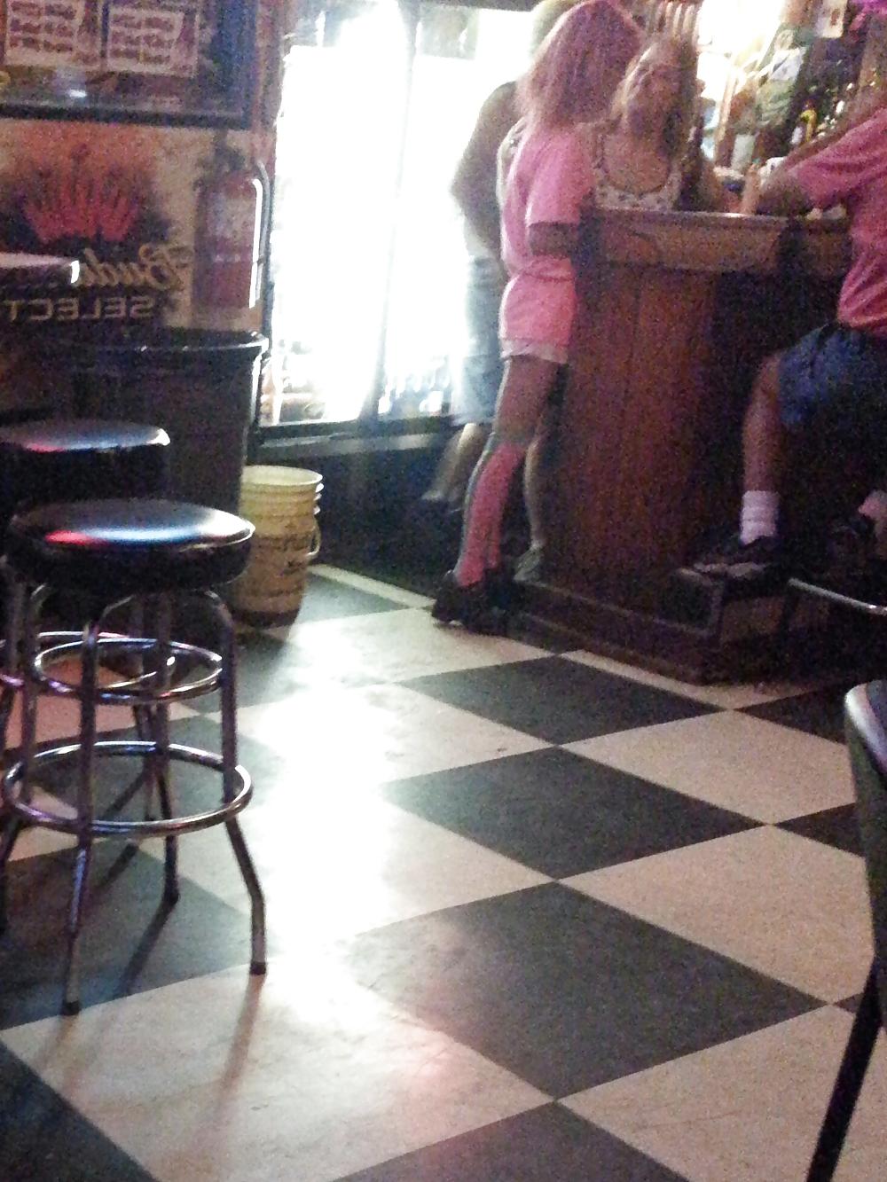 5P Pantyhose in public