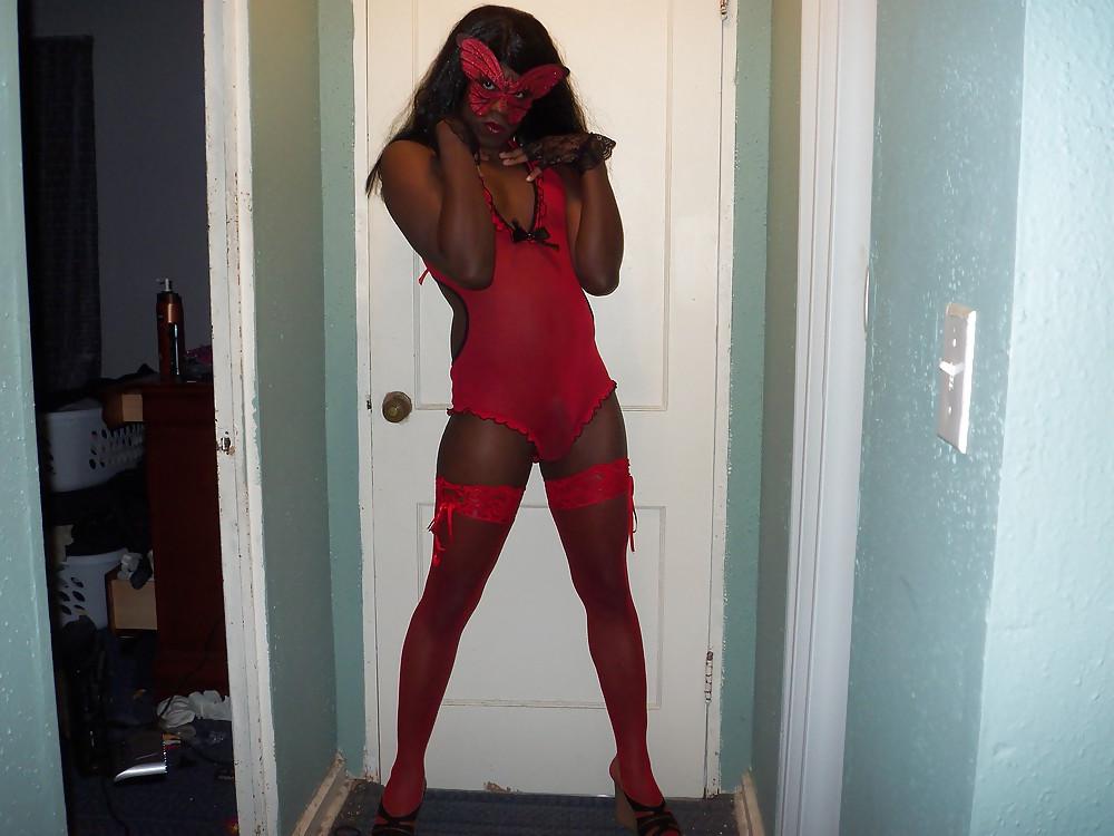 20P Red see-thru and fishnets!!!