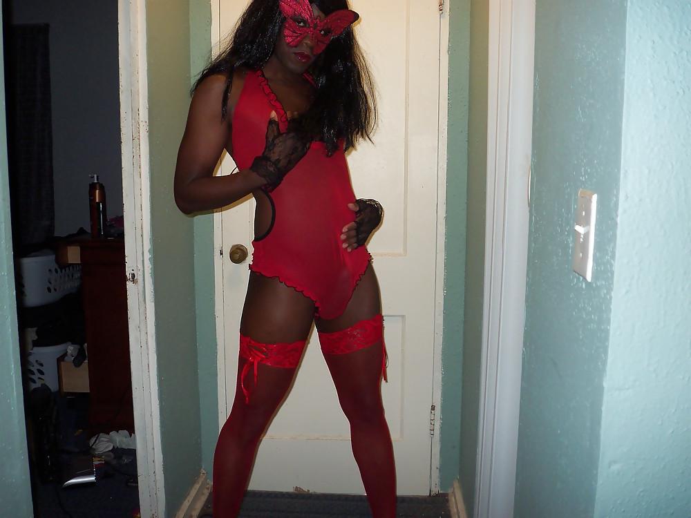 20P Red see-thru and fishnets!!!