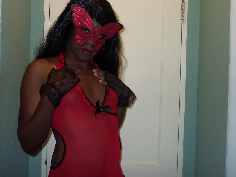 20P Red see-thru and fishnets!!!