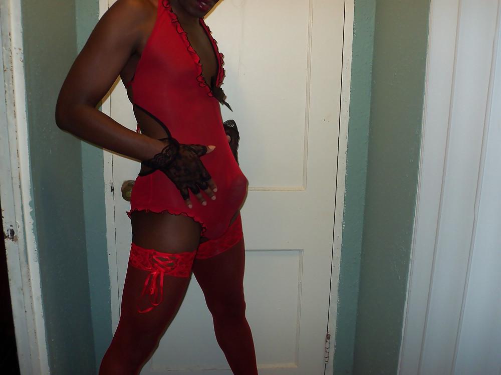20P Red see-thru and fishnets!!!