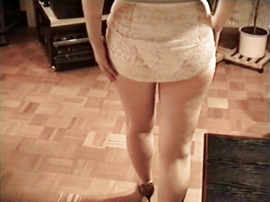 12P SAG - White Zip Bustier & Short Lace Skirt Long Legs 19