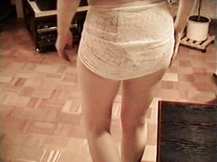 12P SAG - White Zip Bustier & Short Lace Skirt Long Legs 19