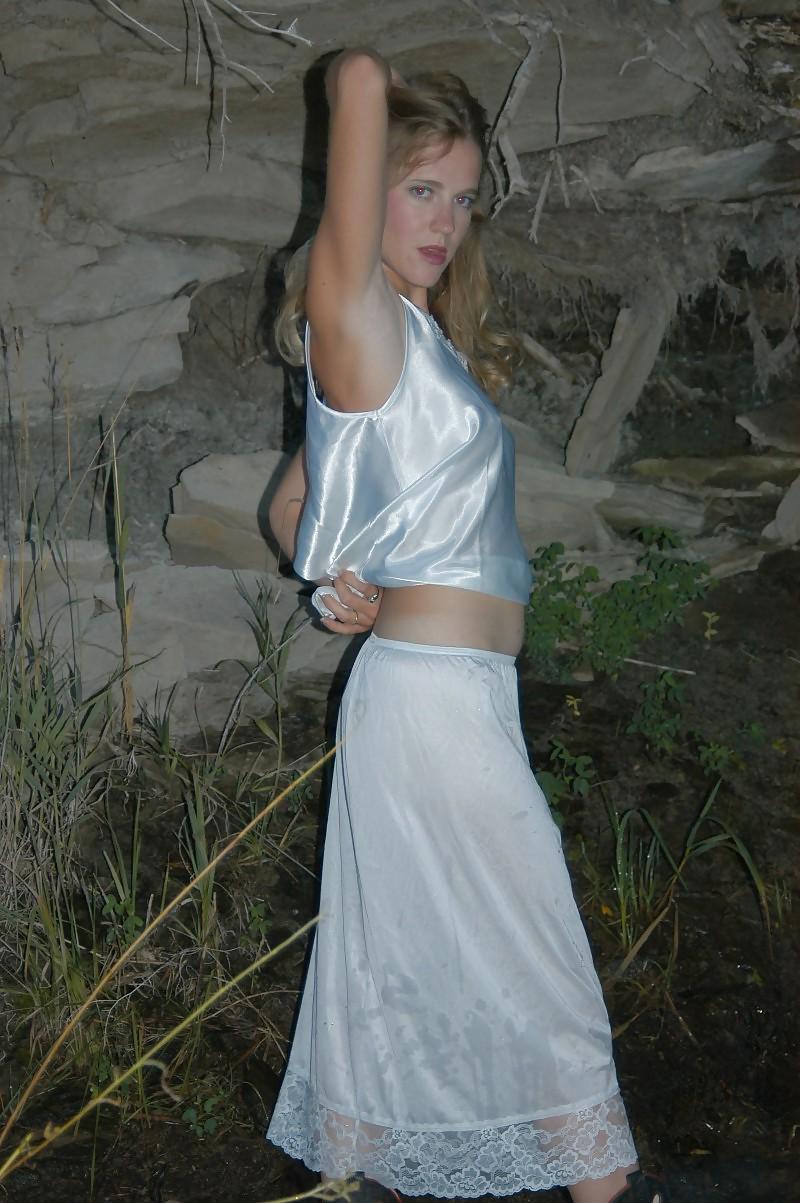 25P Wet Satin Slip & Camisole