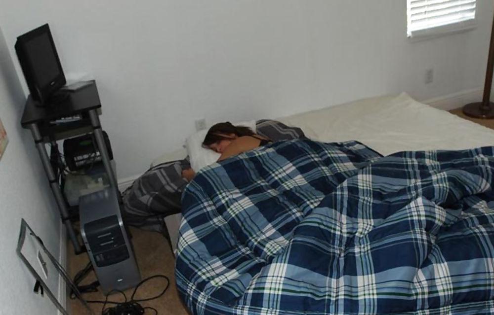 15P Girl In Bed With Red Thong