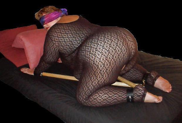 6P BBW in net stockings and tied up a bit