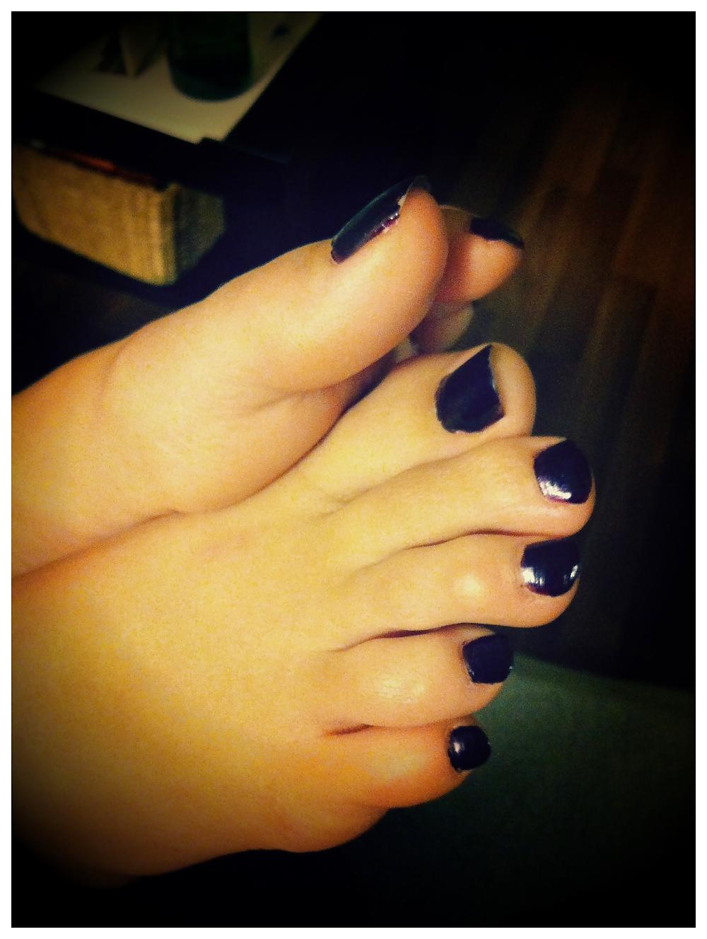 5P Jackie's Dark Purple Toes and Sexy Feet
