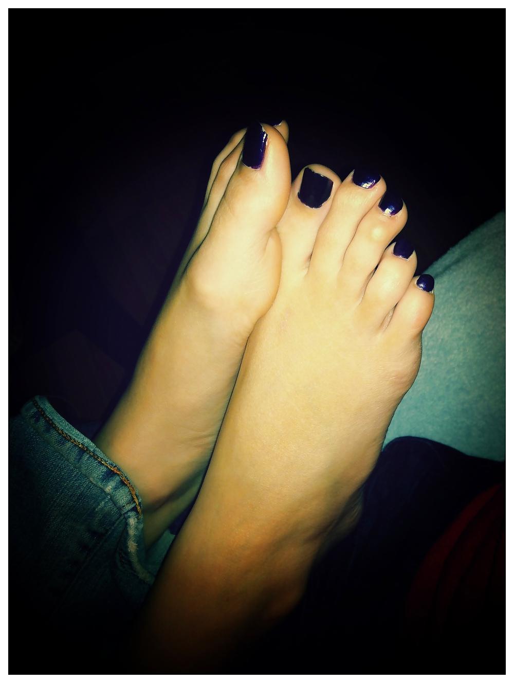 5P Jackie's Dark Purple Toes and Sexy Feet