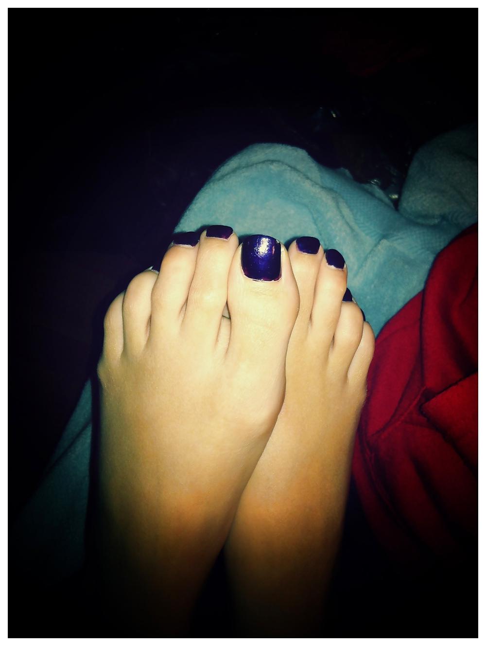 5P Jackie's Dark Purple Toes and Sexy Feet