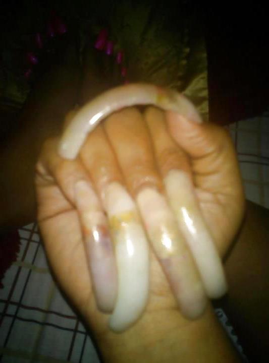 25P Black chicks with long nails and long toenails 2