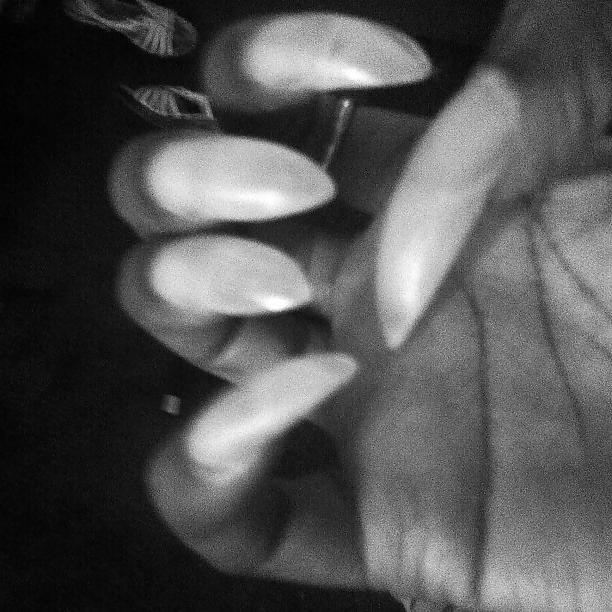 25P Black chicks with long nails and long toenails 2