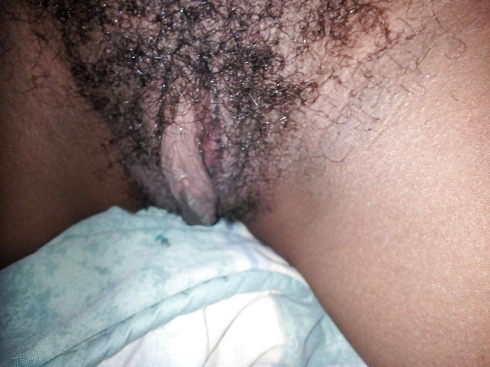 6P Hairy Black Pussy