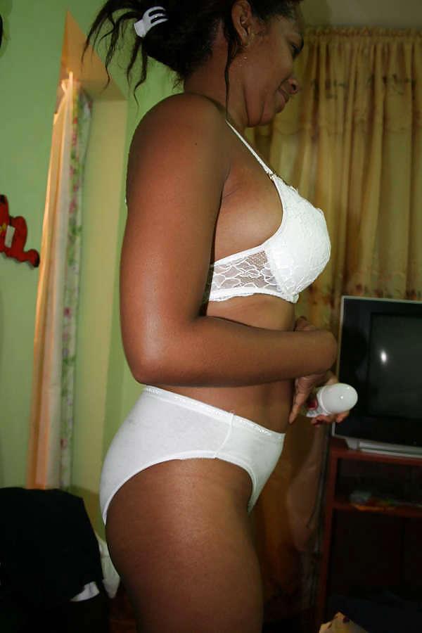 15P Black Chick In Lingerie Stripping