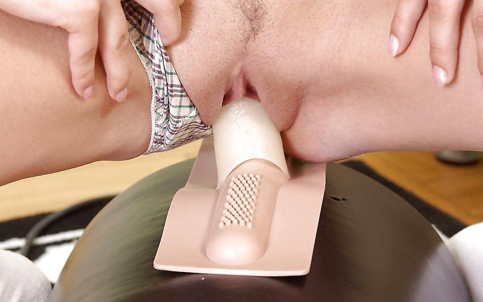 25P Naughty blonde having some fun with a sybian