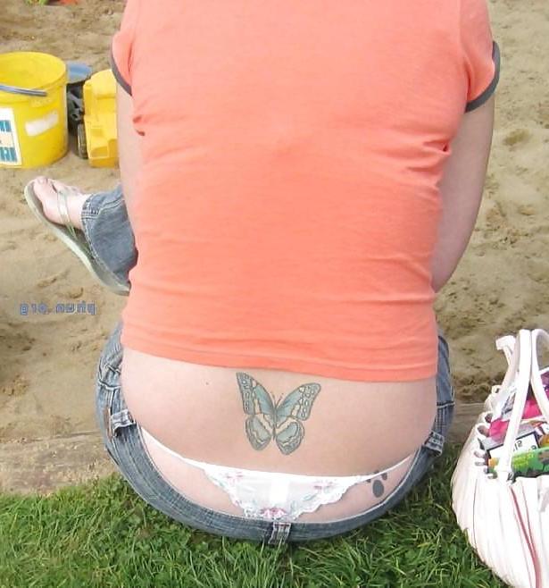 15P Thongs in public