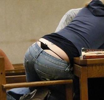 15P Thongs in public