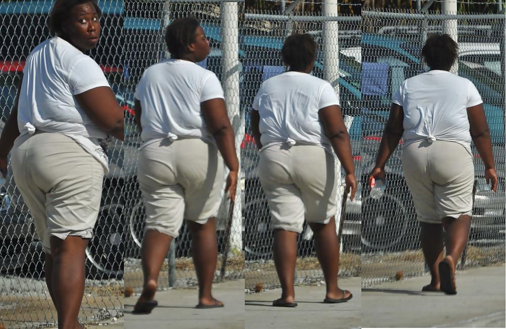 12P BBW's in Public - Juciy Fat Ass Collages