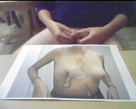 7P Cumshot on Tit- Pics