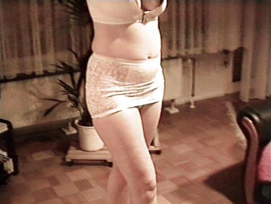 10P SAG - White Zip Bustier & Short Lace Underskirt Long Legs 05