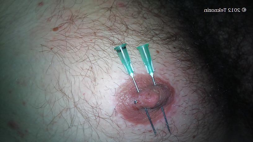 13P Nipple torture with needle
