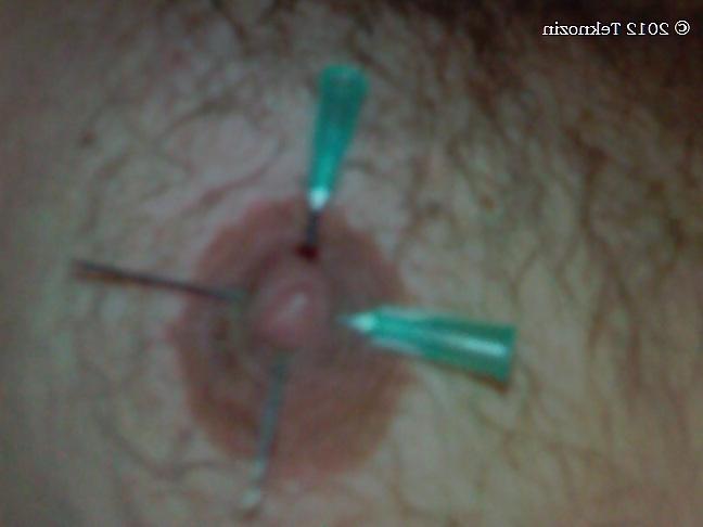 13P Nipple torture with needle