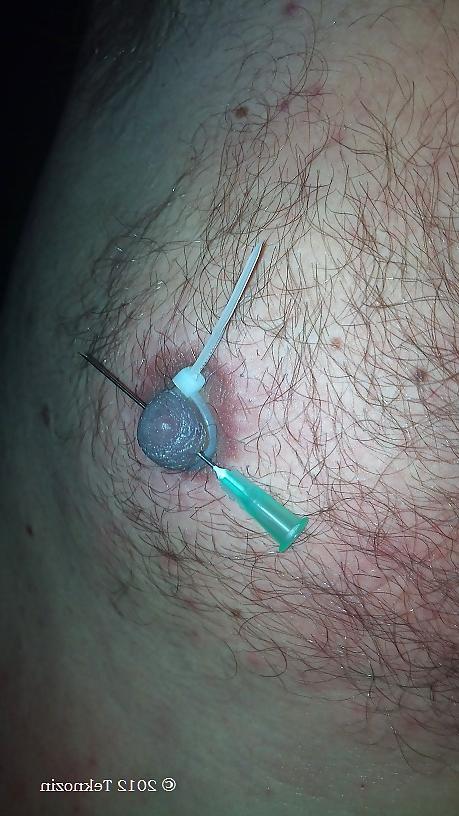13P Nipple torture with needle