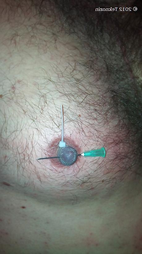 13P Nipple torture with needle