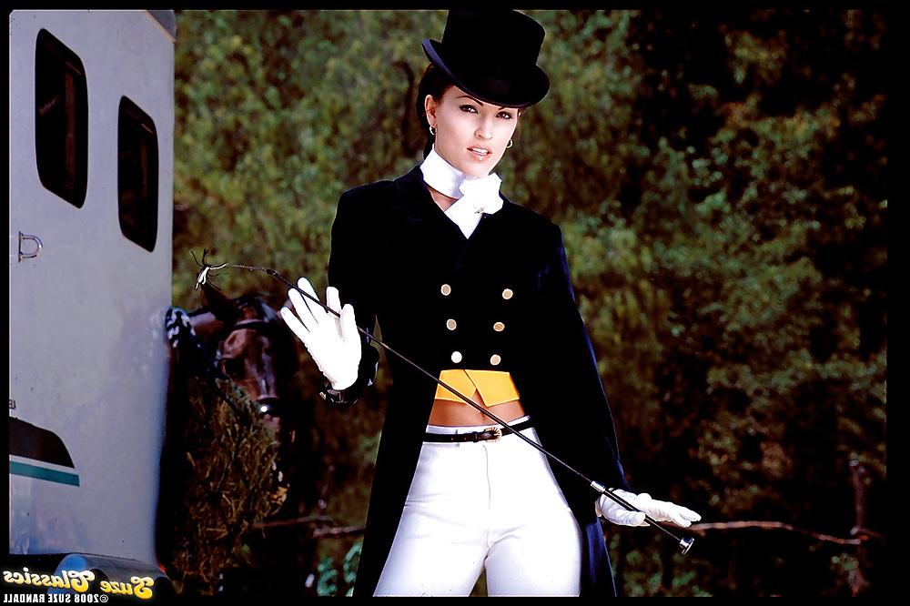 25P Riding gear. Ladies in and out of their riding ger.