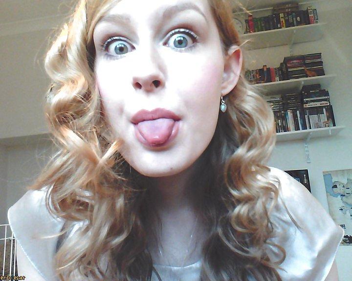 10P Nerdy chick with gorgeous eyes and big tits