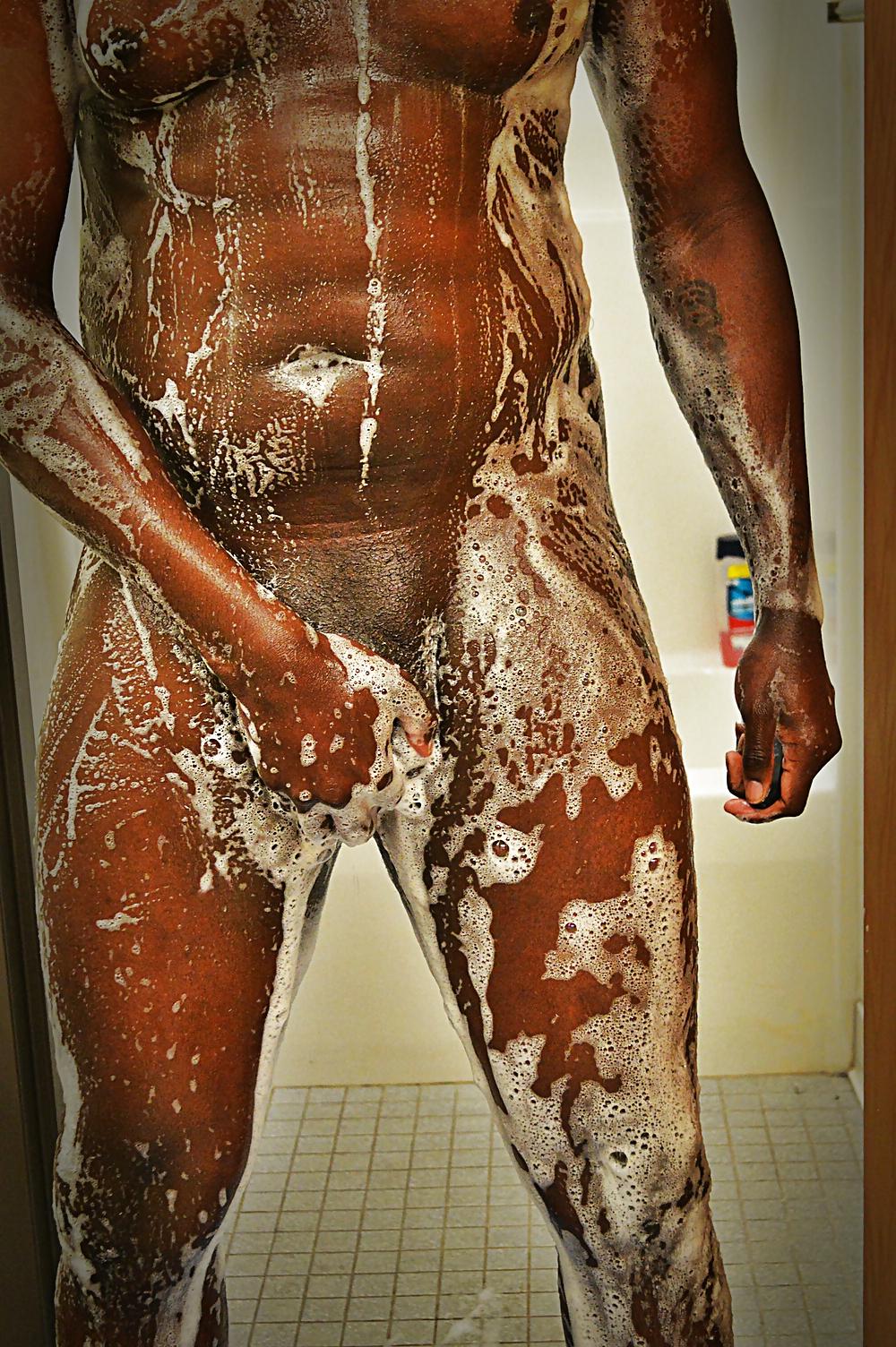 9P BIG BLACK DICK Shower