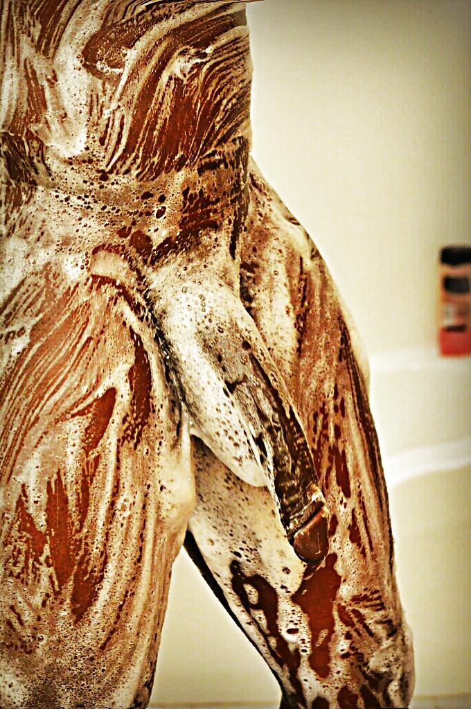 9P BIG BLACK DICK Shower