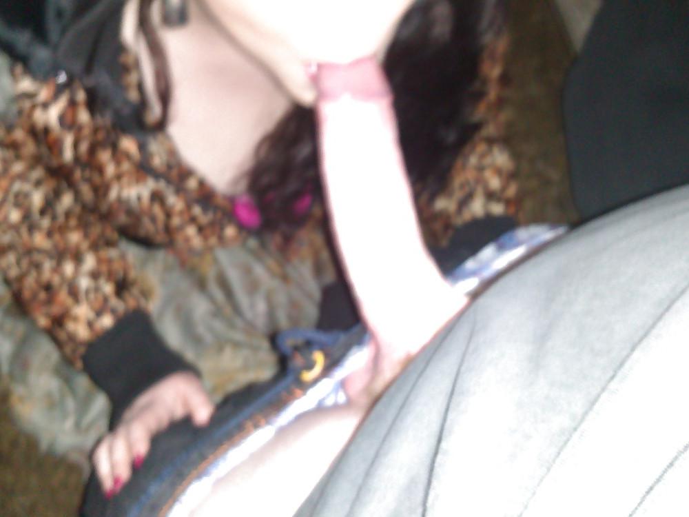 16P British teen sucks my big cock for cumshot in public