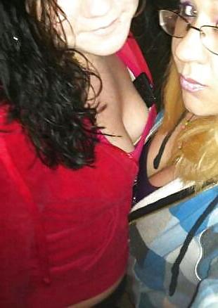 21P Down shirt cleavage shots