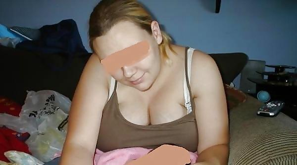 21P Down shirt cleavage shots