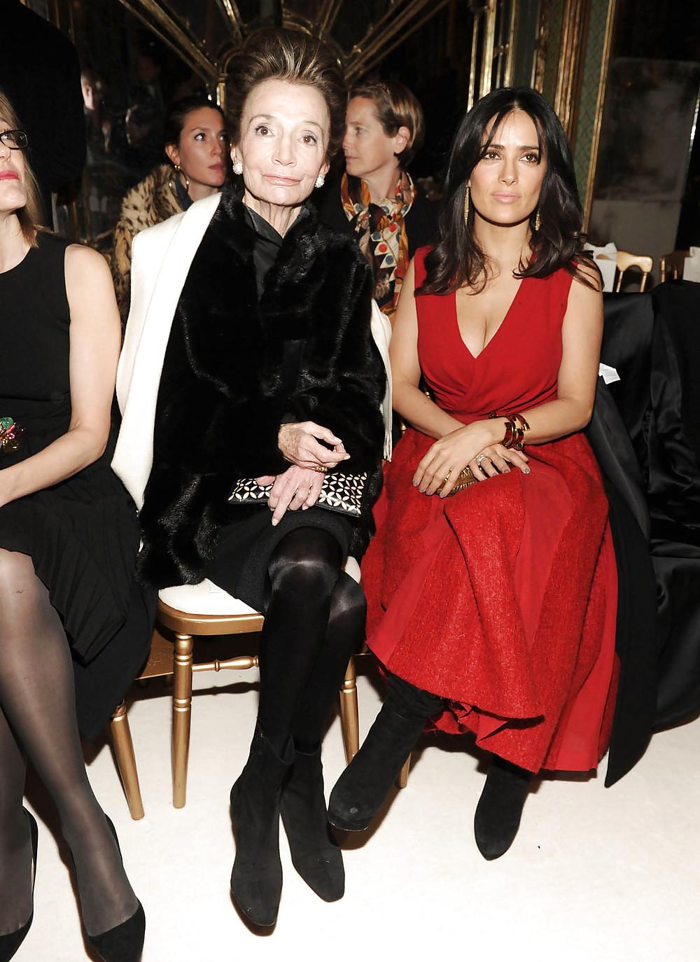 9P Salma Hayek - Busts Out The Fashionable Cleavage