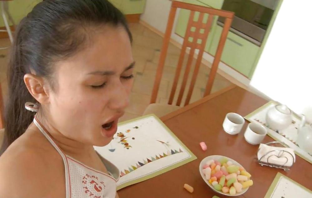 25P Asian Kazakh Girl Fucks In The Kitchen With Russian Guy #3