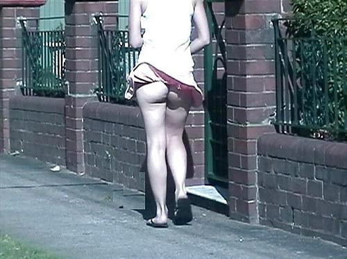 16P Upskirts, no panties in public or at home...