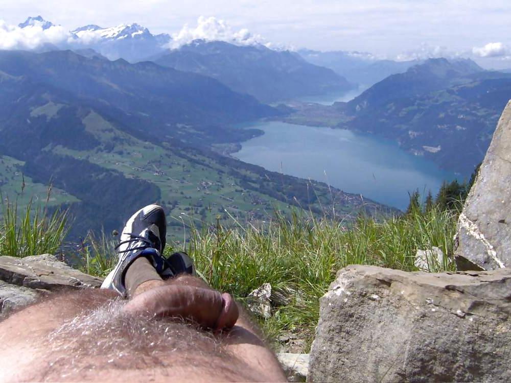 23P My cock in beautiful nature