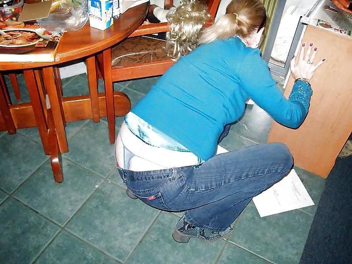 15P Amateur thong peeks, slips and ass. 