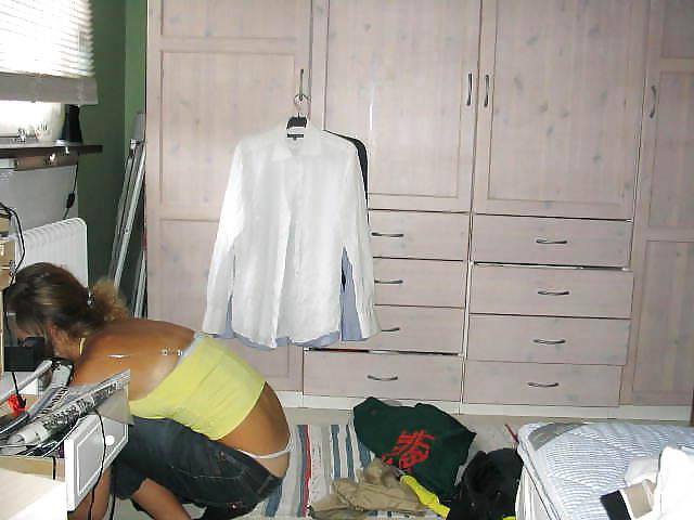 15P Amateur thong peeks, slips and ass. 