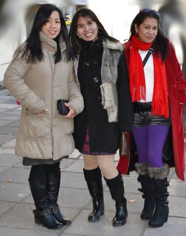 25P ASIAN BABES WEARING BOOTS IN GREEK STREETS II