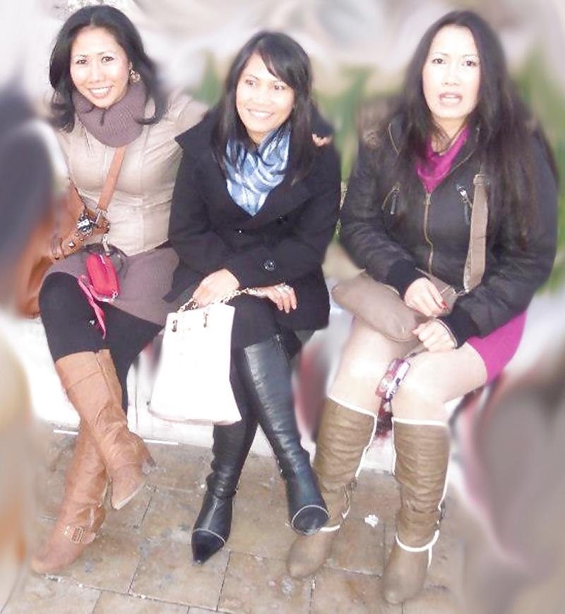 25P ASIAN BABES WEARING BOOTS IN GREEK STREETS II